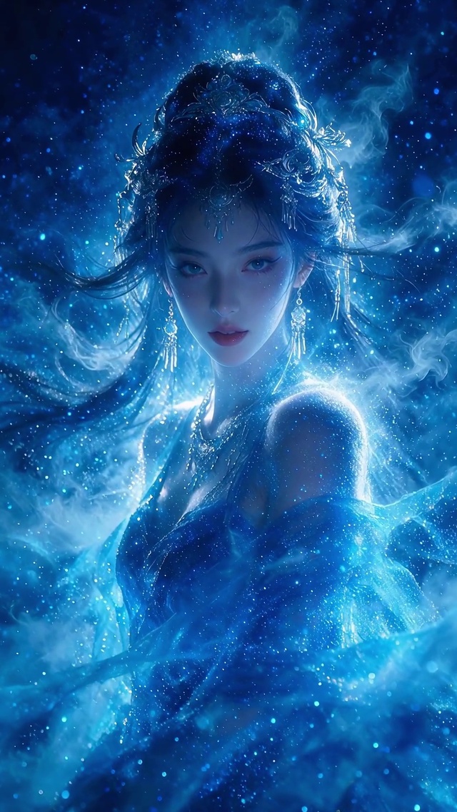 粒子特效美女壁纸