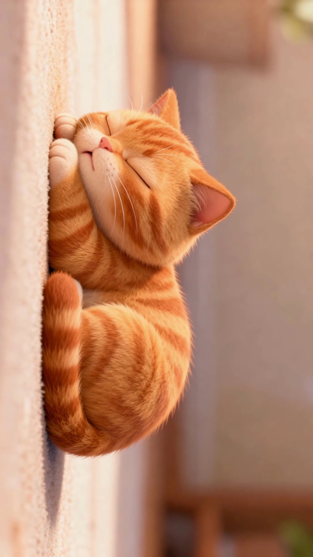 治愈系熟睡橘猫