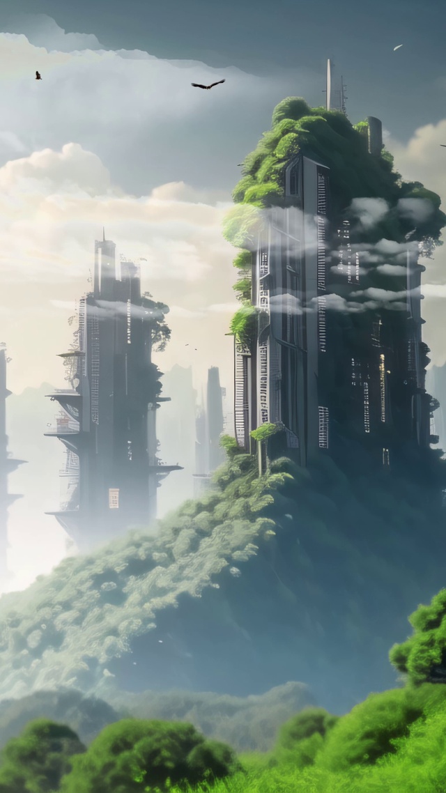 绿色护眼未来科技城市