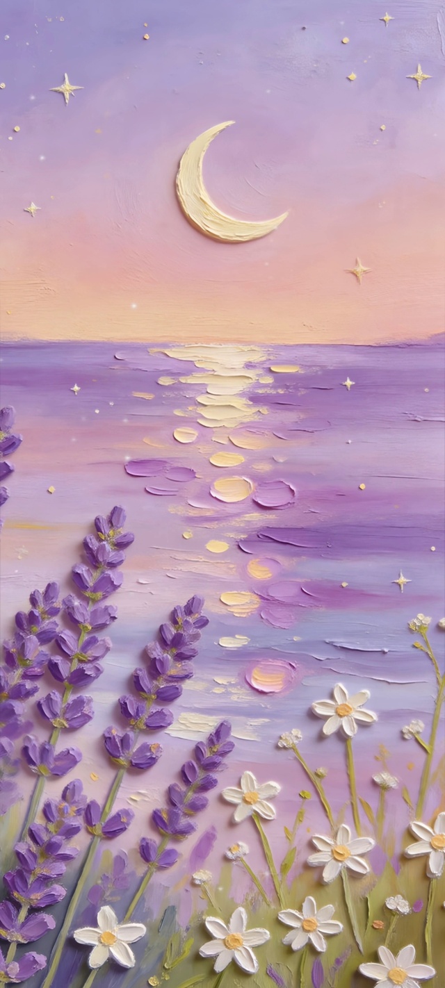 奶油风春天的薰衣草