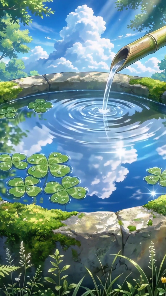 林间泉水池