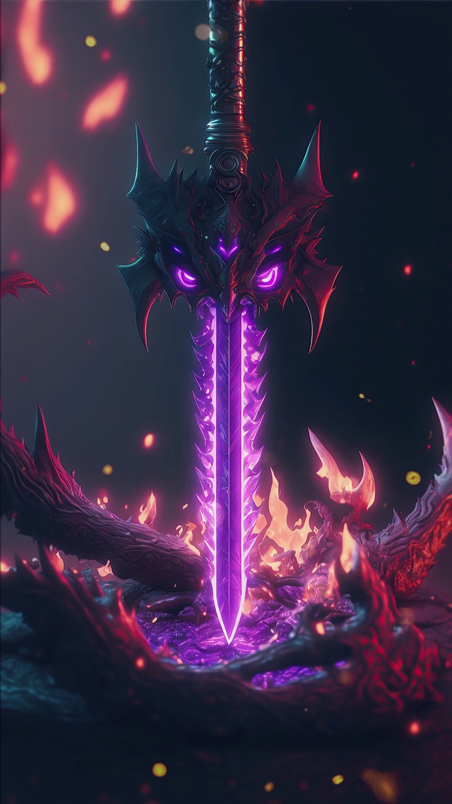 烈火紫焰恶魔之剑