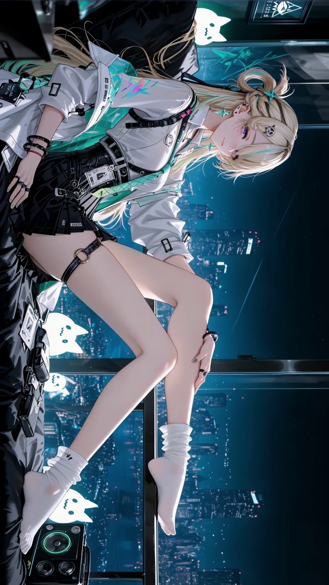 都市夜景里的甜酷少女琳奈