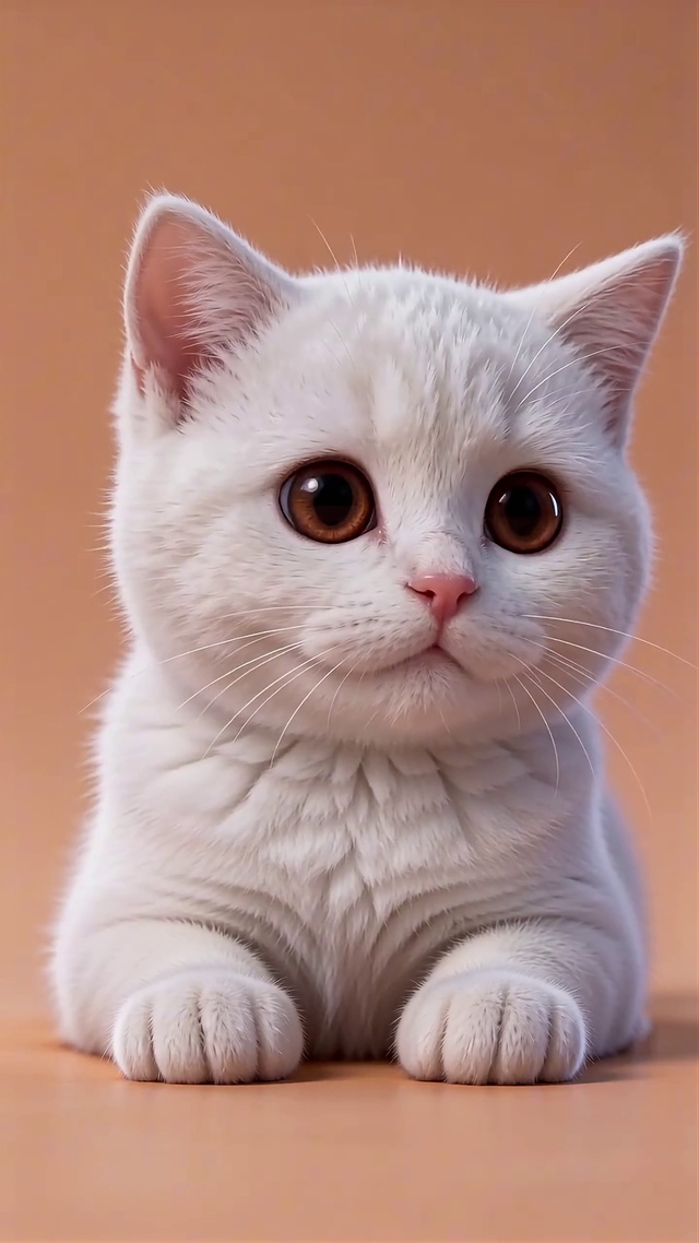 可爱的小猫咪在盯着你喔