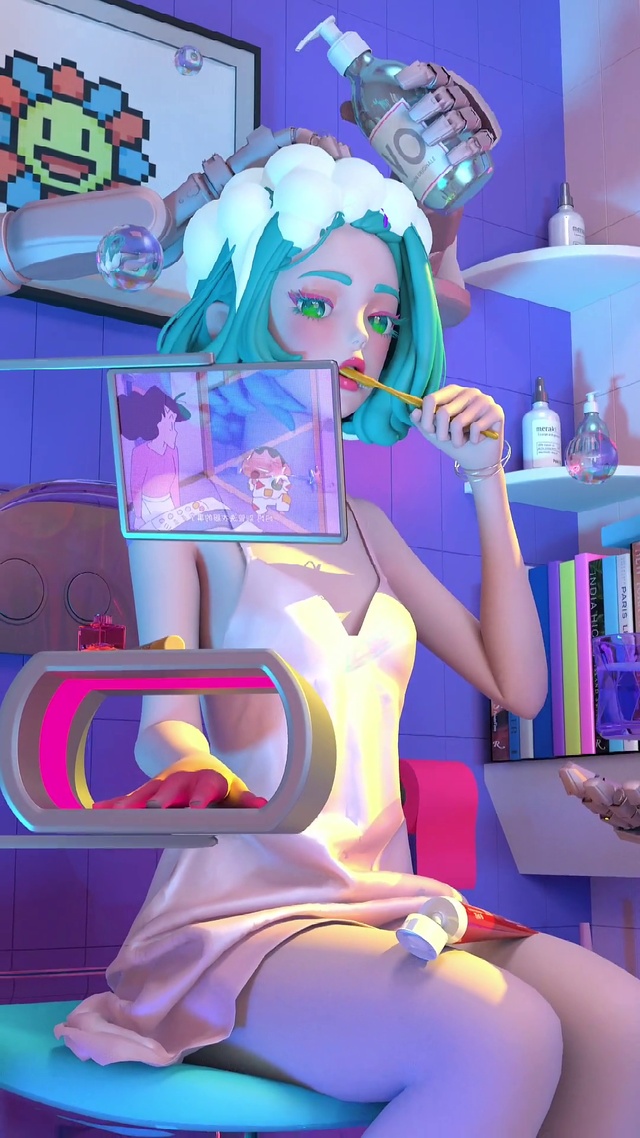 甜酷少女的清晨