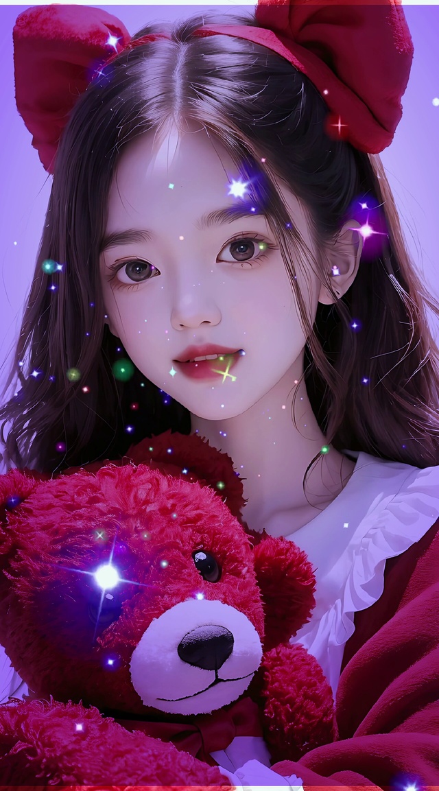 红色蝴蝶结‖美女