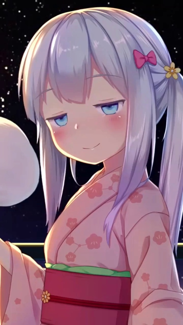 吃棉花糖的和服小萝莉