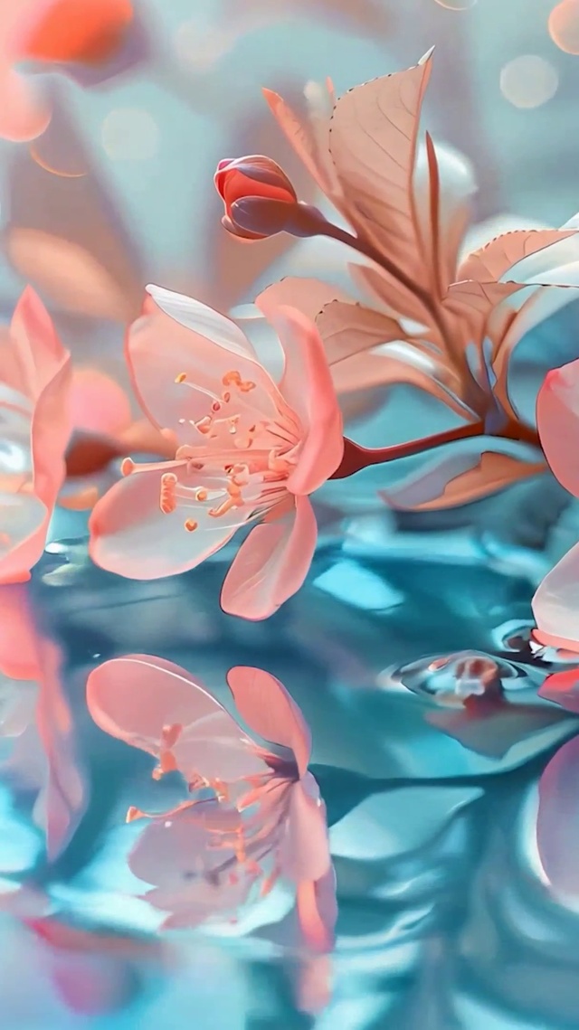 水中护眼花朵