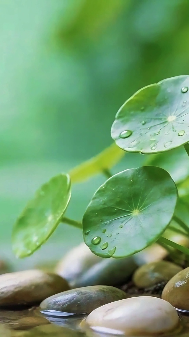 春涧石畔铜钱草