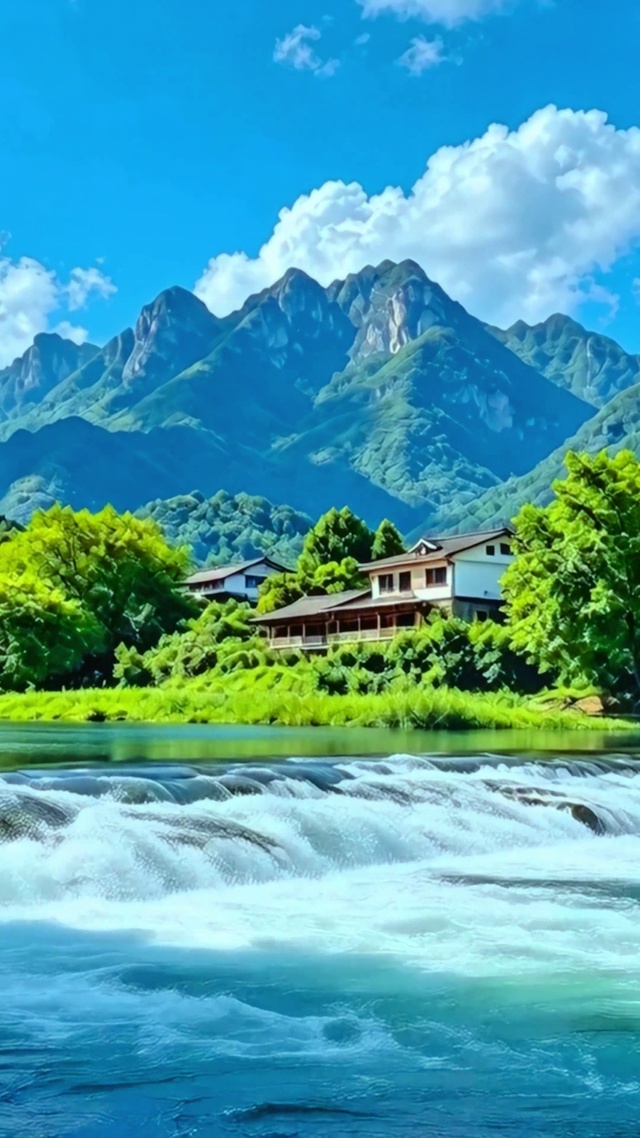 护眼小河流水4K