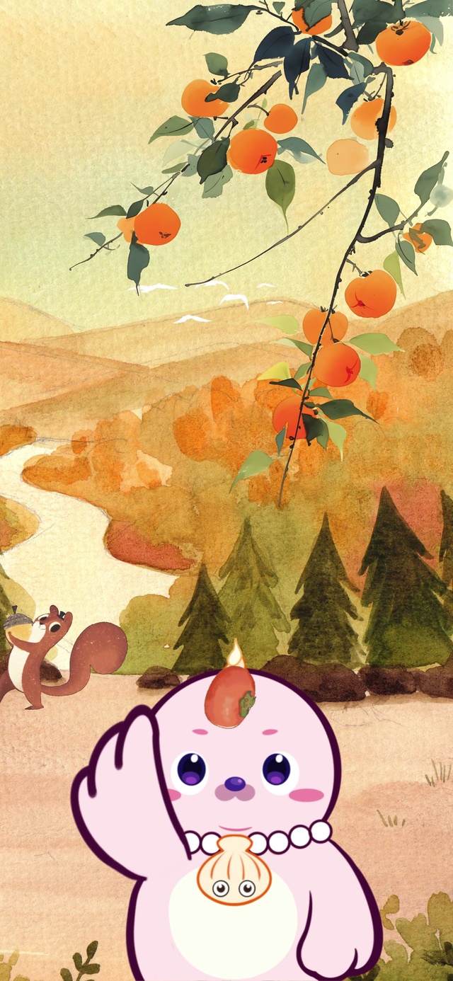 海豹粉米花·柿柿如意