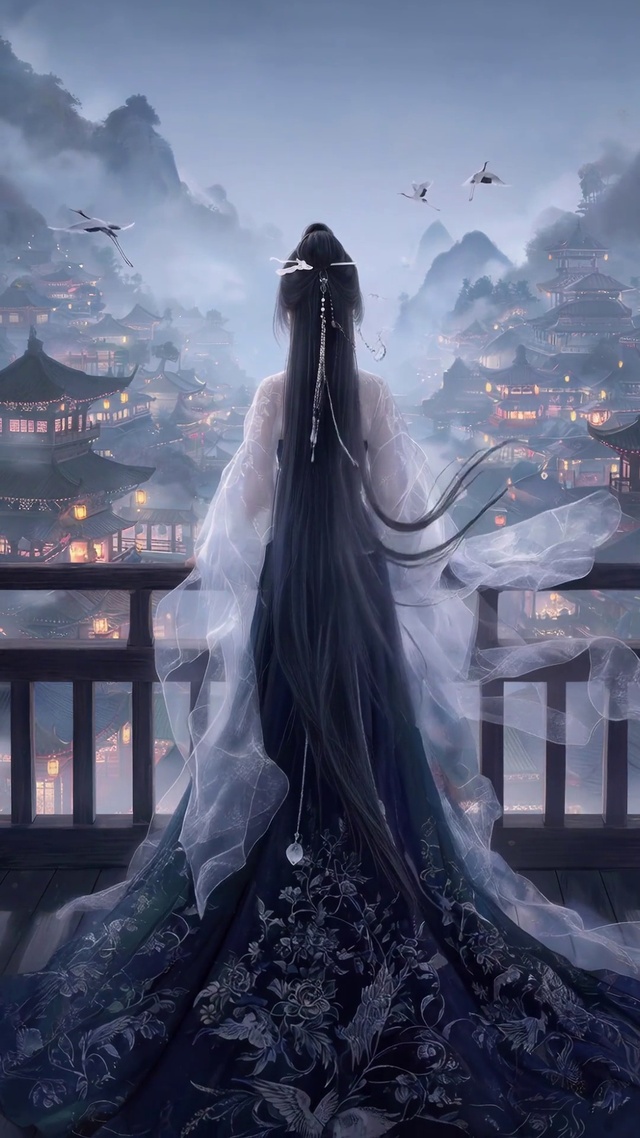 城墙上的美女
