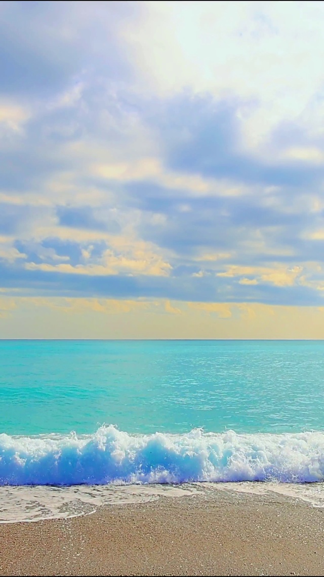 唯美海滩海浪4K(风景手机动态壁纸) - 风景手机壁纸下载 - 元气壁纸