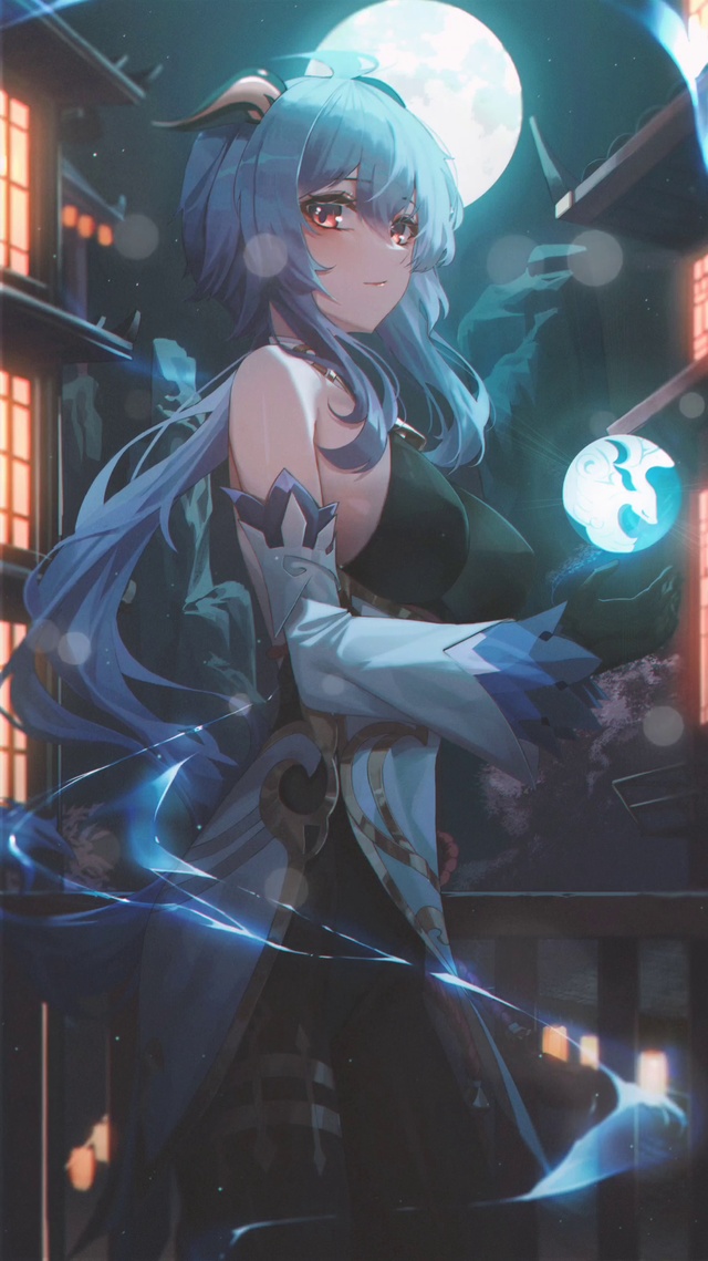 夜晚月下美人4k