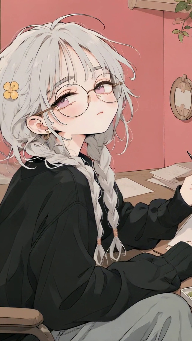 画室少女与可爱猫咪