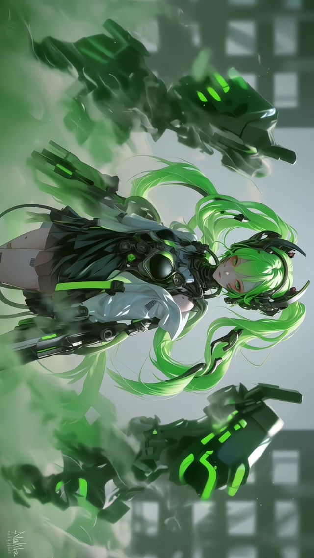 机甲绿衣少女