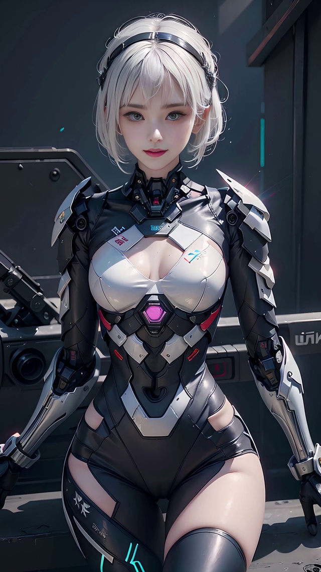 性感白发机甲美女4K高清