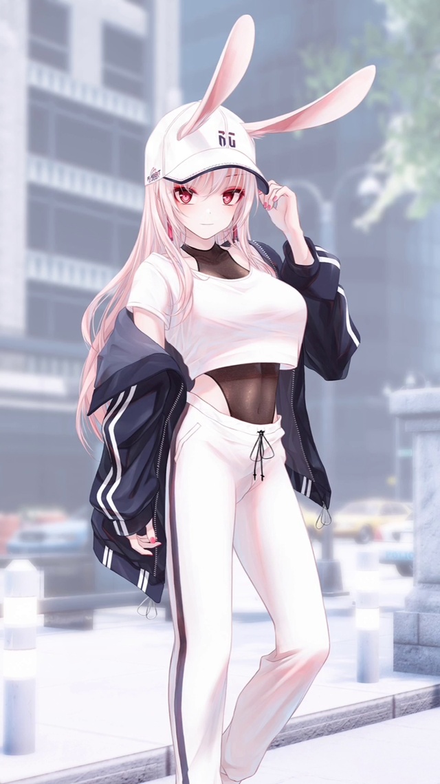 棒球帽运动装小兔子4k