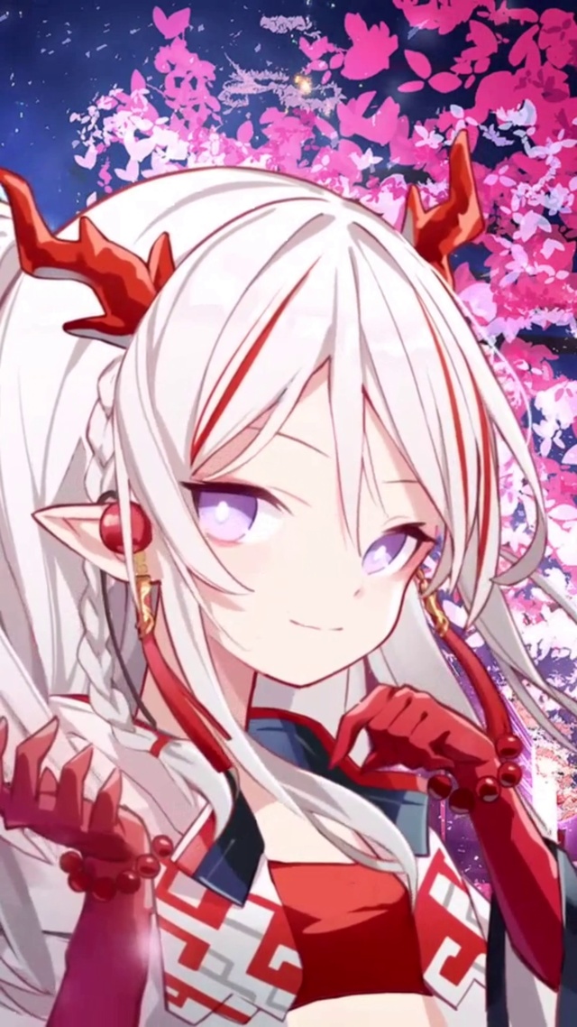 3d动态火龙女神白发可爱魔法少女