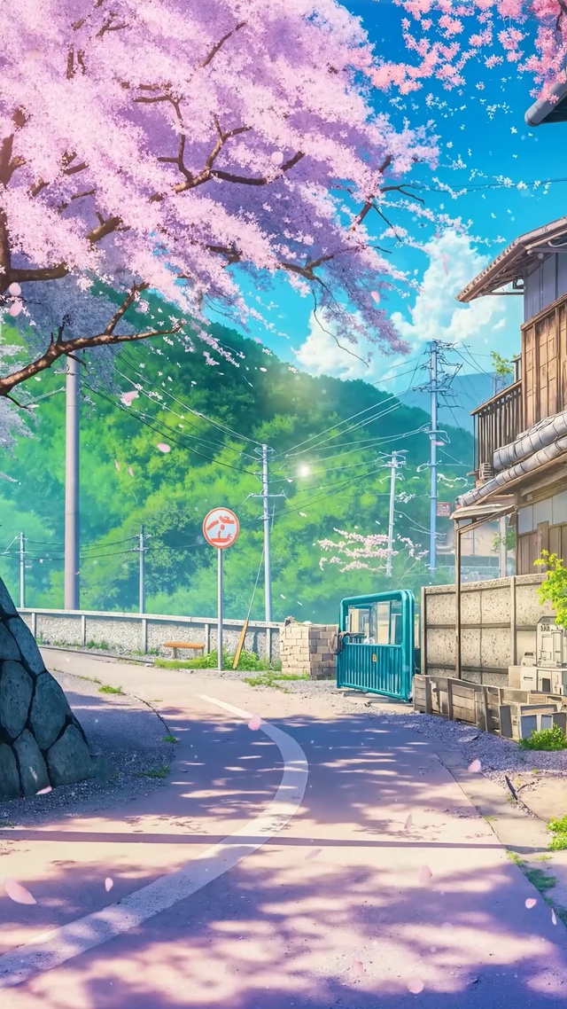 乡村樱花小路