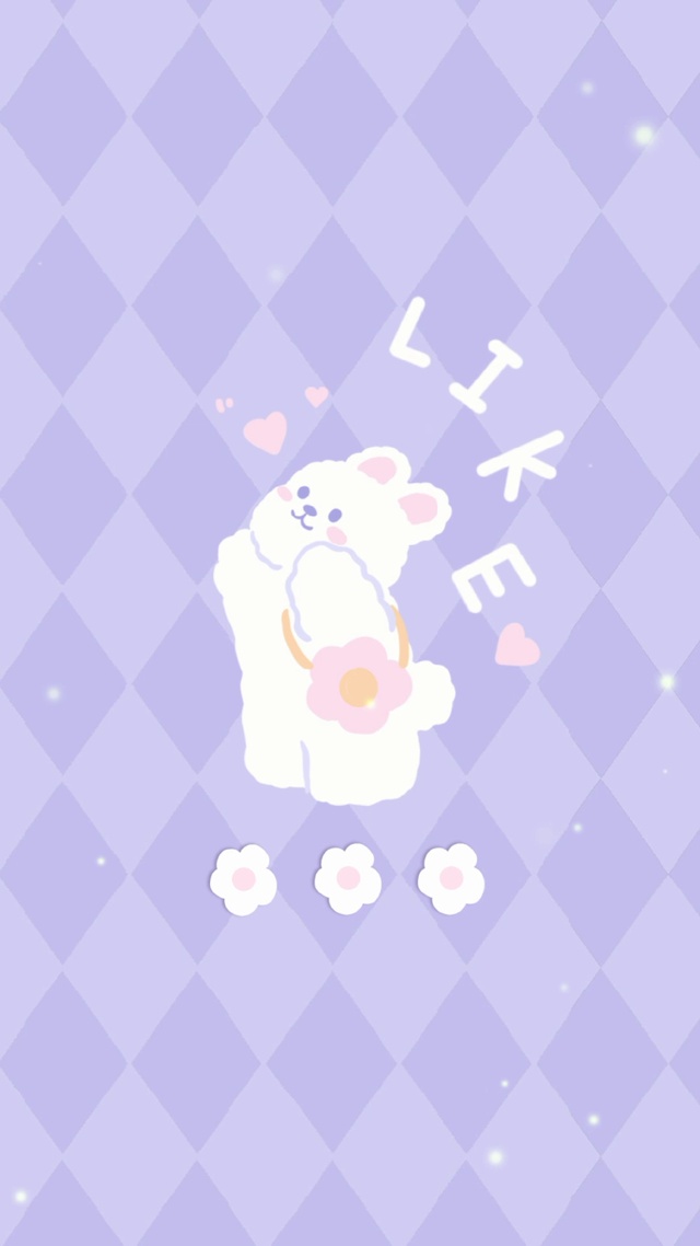 紫色like追心小白兔