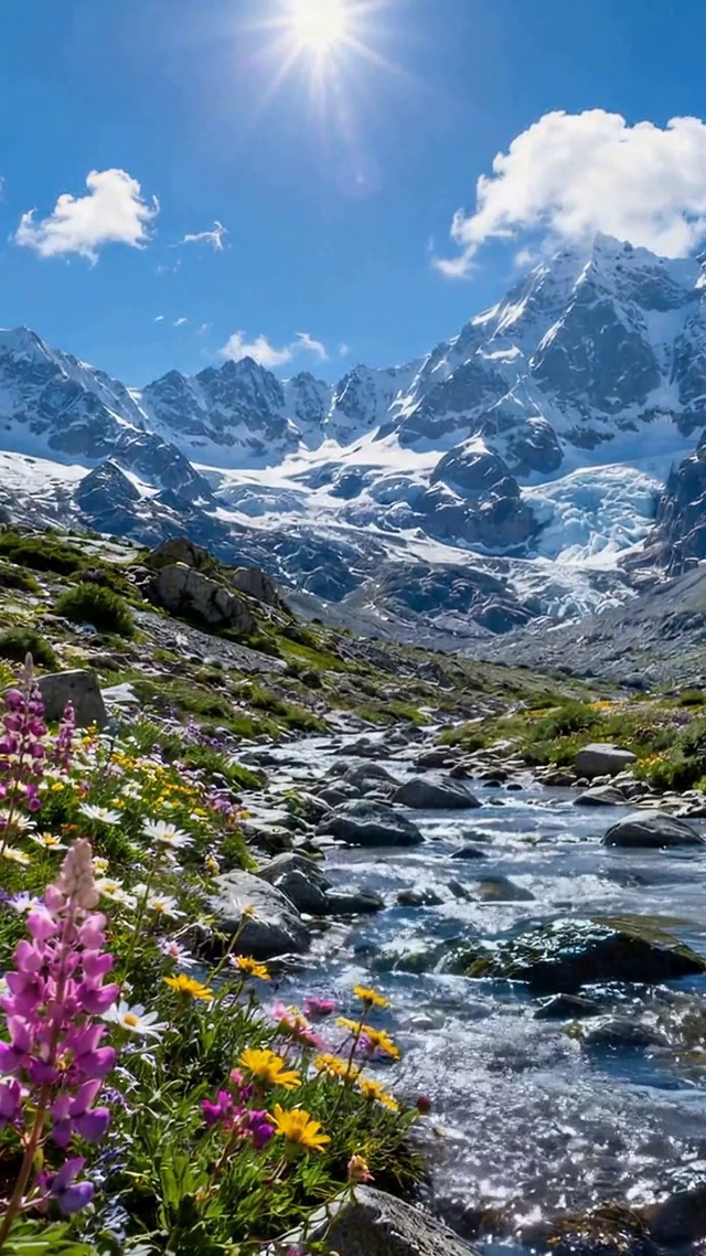 雪山花溪