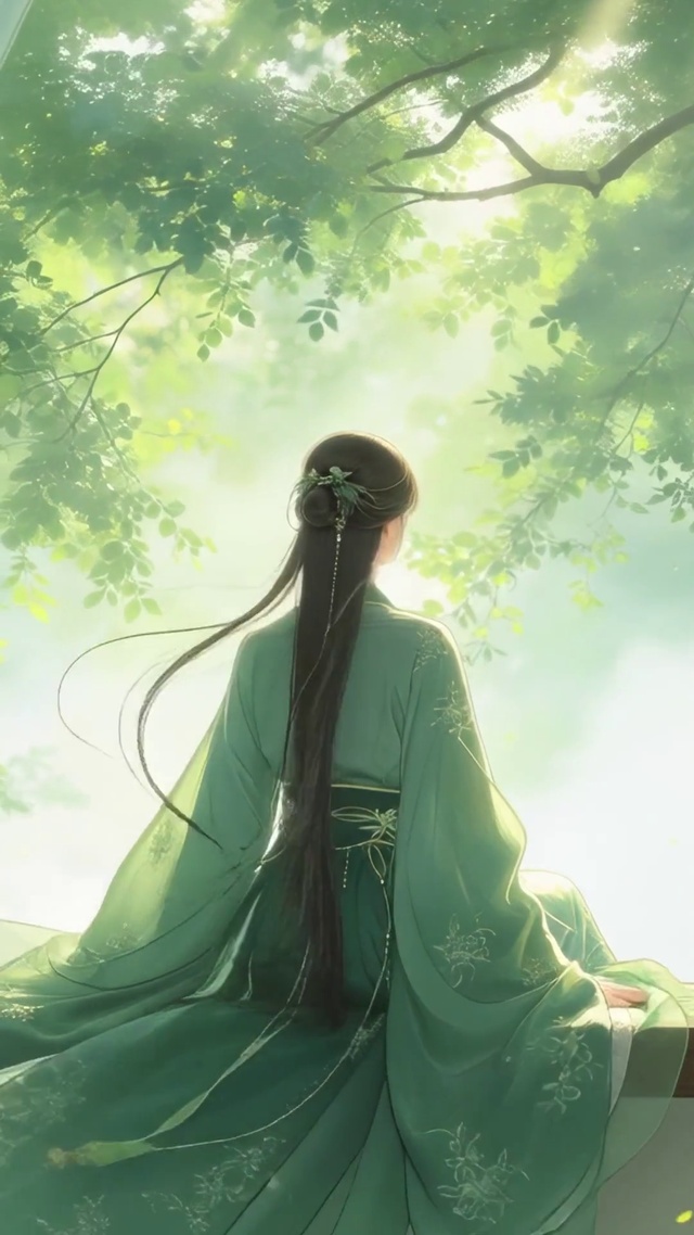古风美女背影壁纸