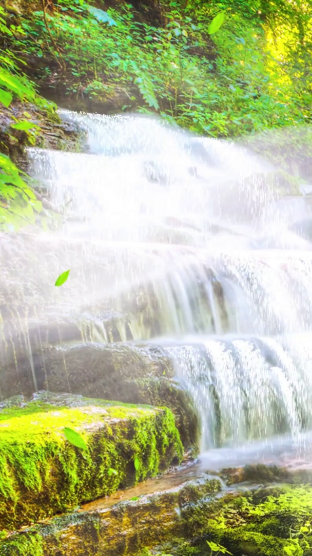 丛林山涧流水