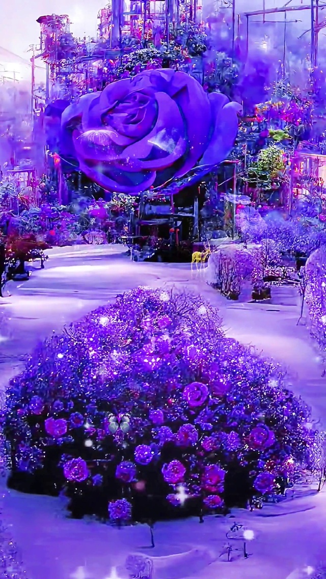 冰蓝色玫瑰花