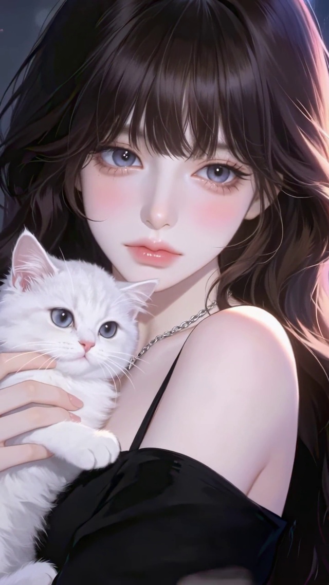 樱花与白猫少女