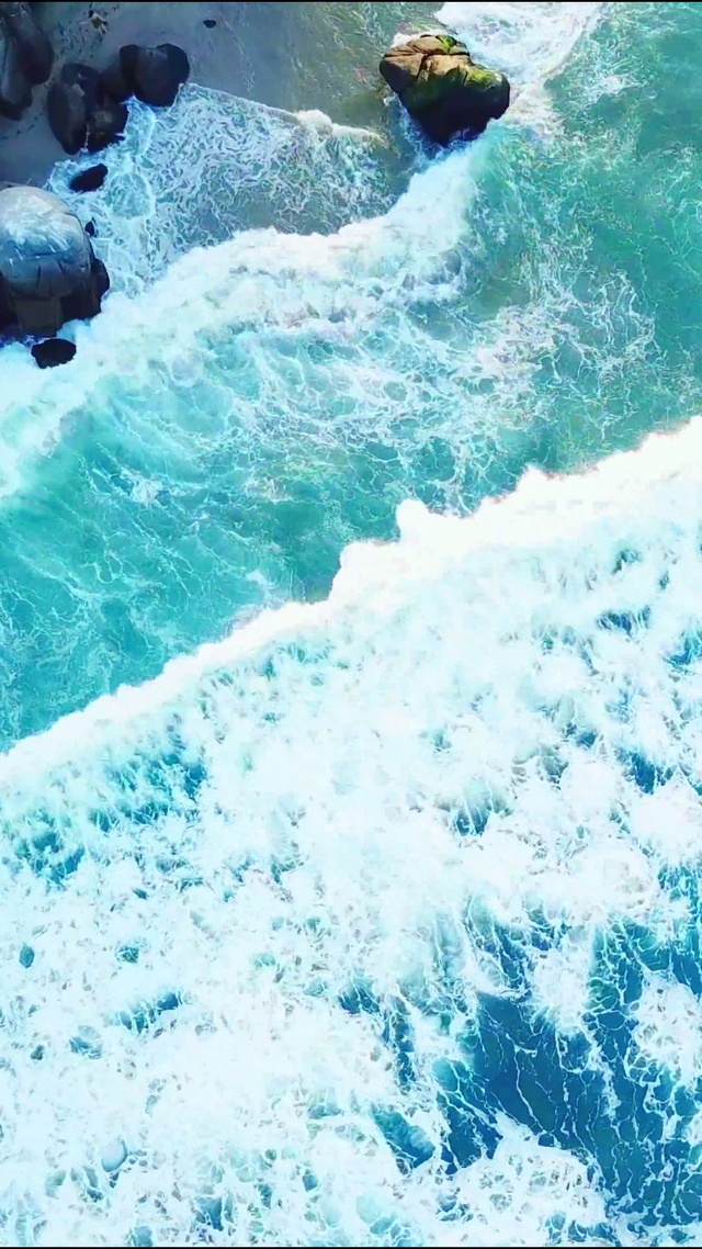 治愈舒适海浪 4K手机壁纸