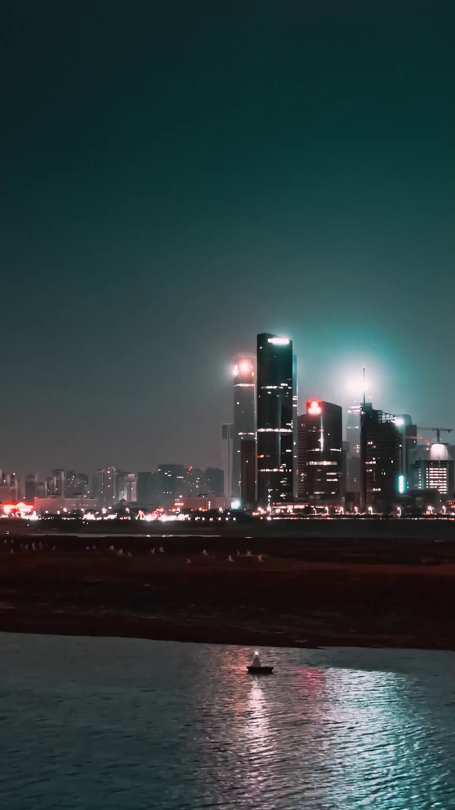 4k城市夜景外滩