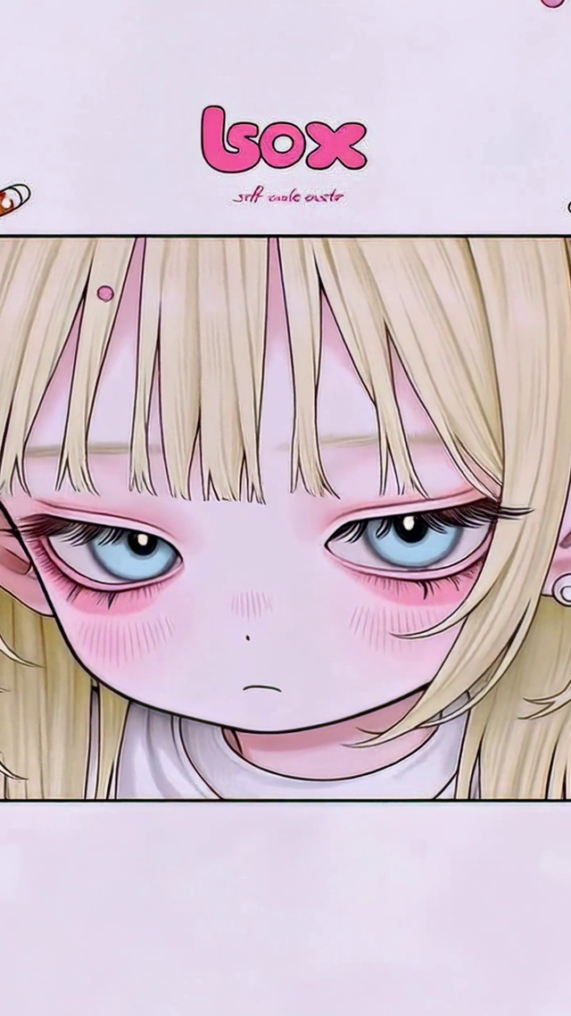 怪物包围的金发二次元少女