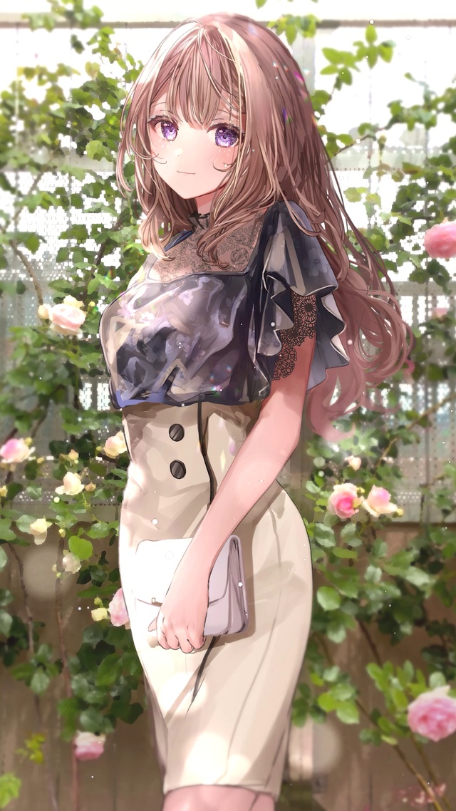 优雅花间少女
