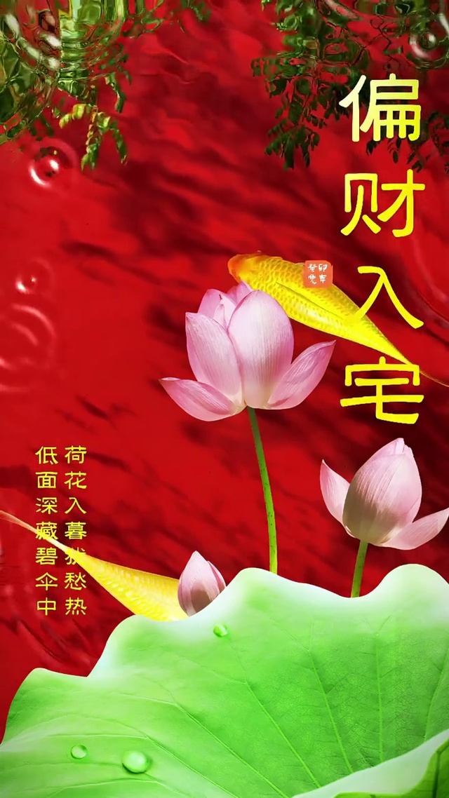 偏财入宅
