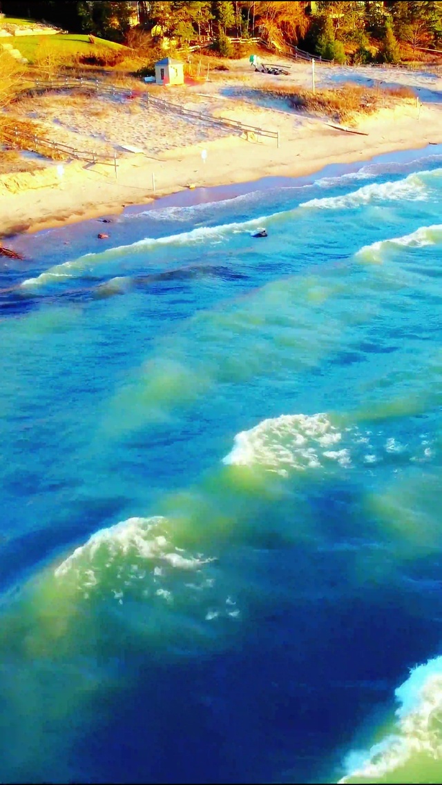 4K唯美夕阳海浪