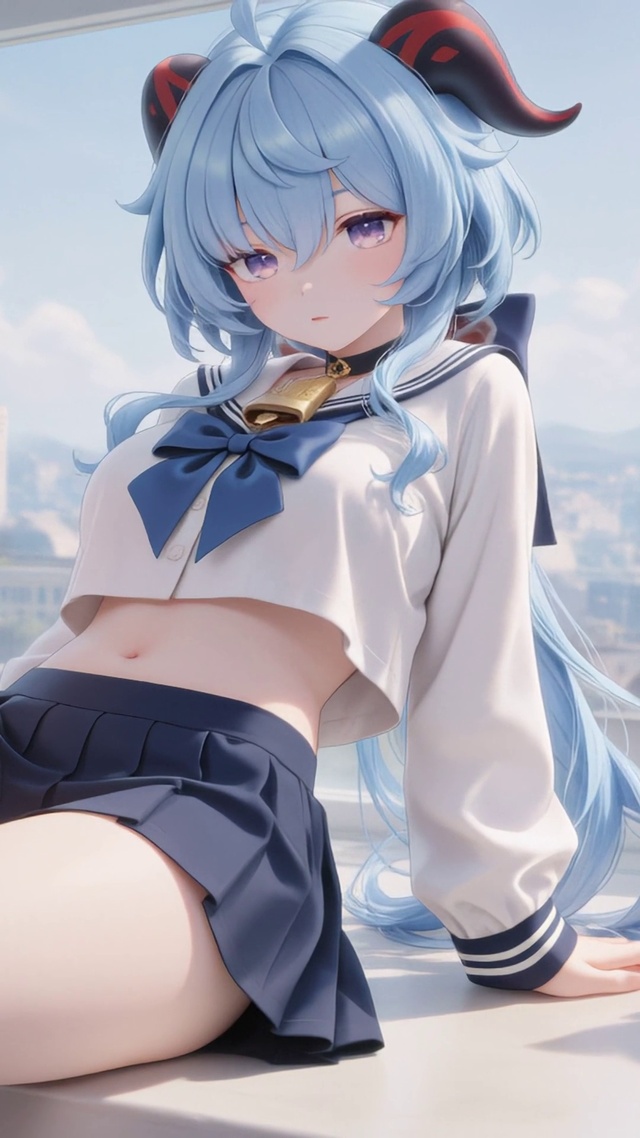 蓝发女孩