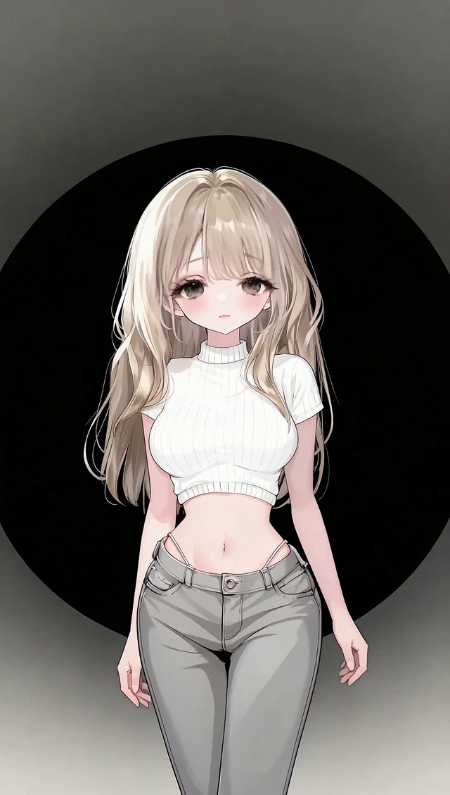 露腰美女走路壁纸