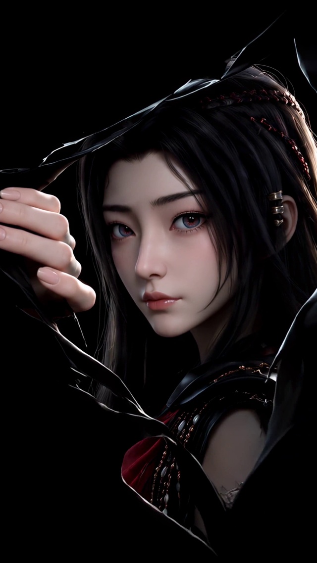 古风妖艳美人撕开屏幕