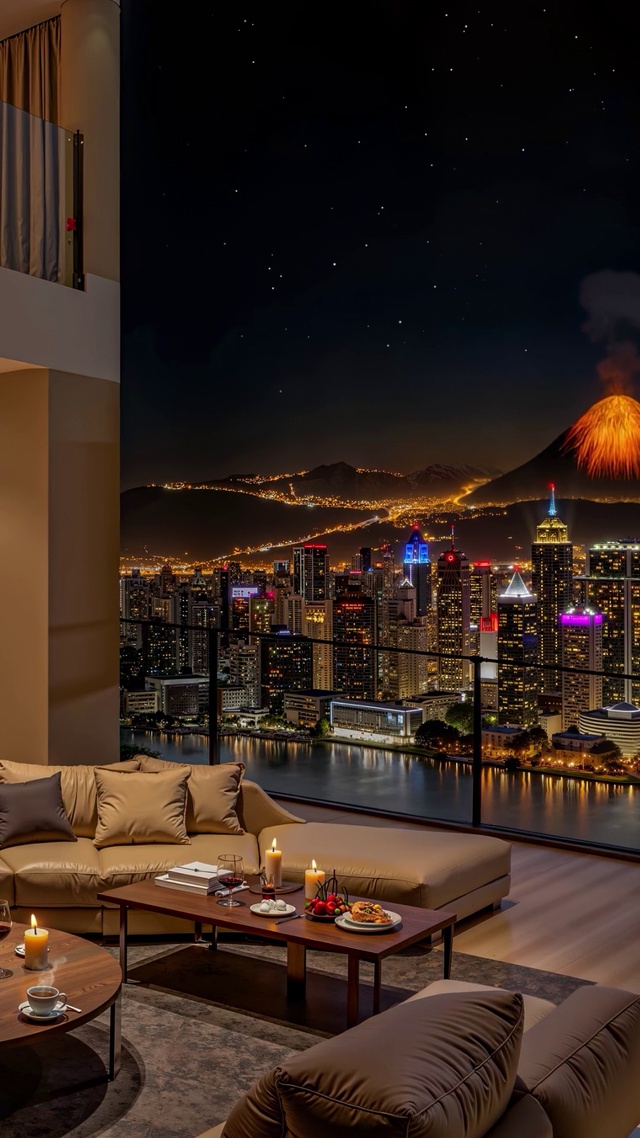 城市豪华公寓夜