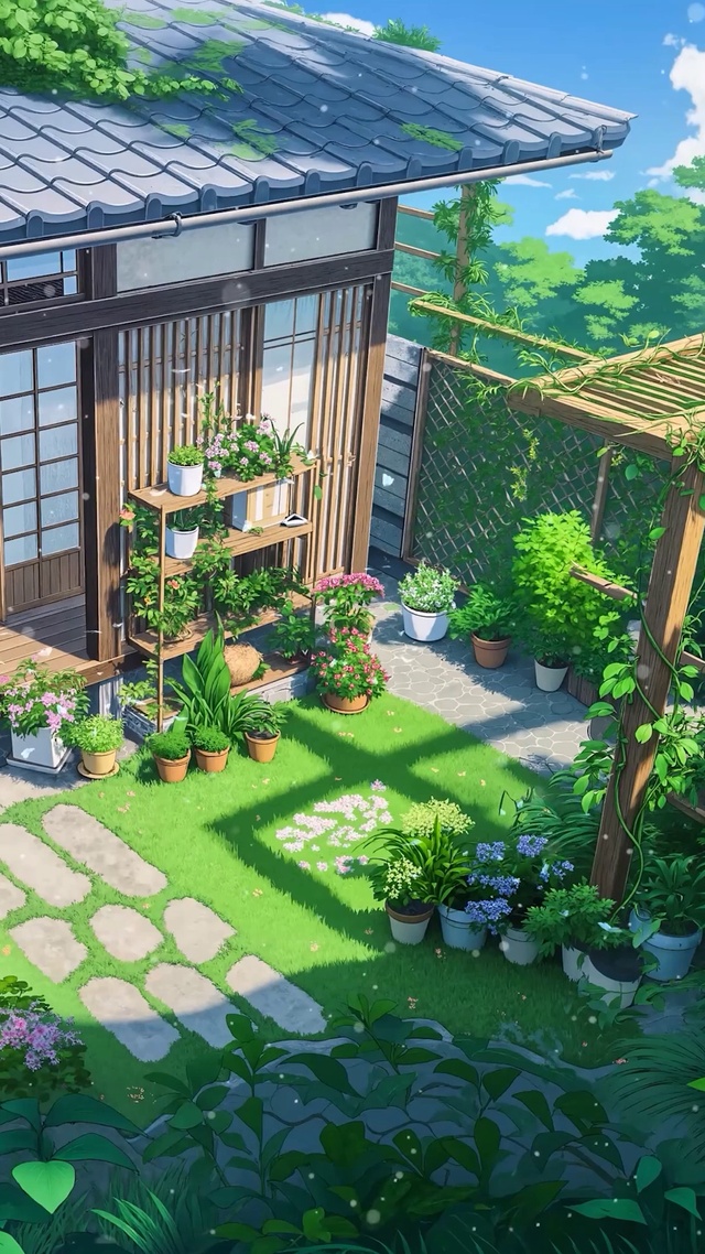 夏日小屋庭院