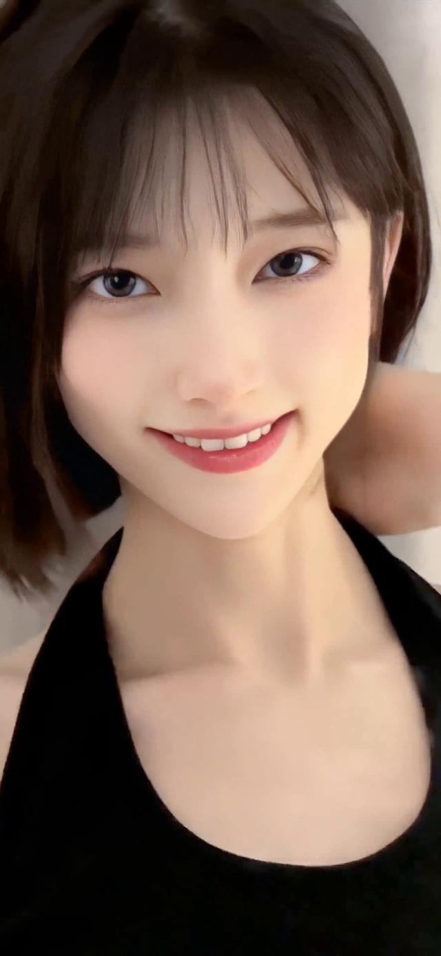 甜美的笑容治愈美女