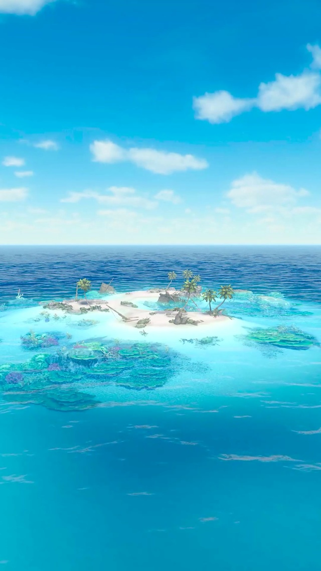 夏天珊瑚海岛