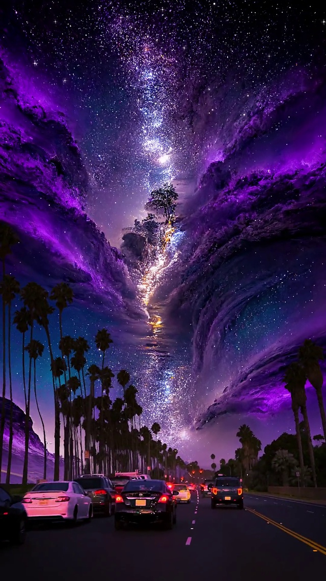 紫色梦幻天空
