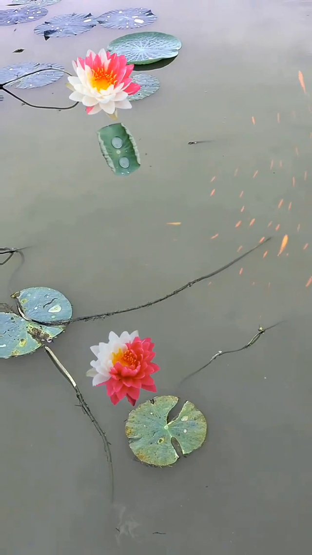 双色荷花