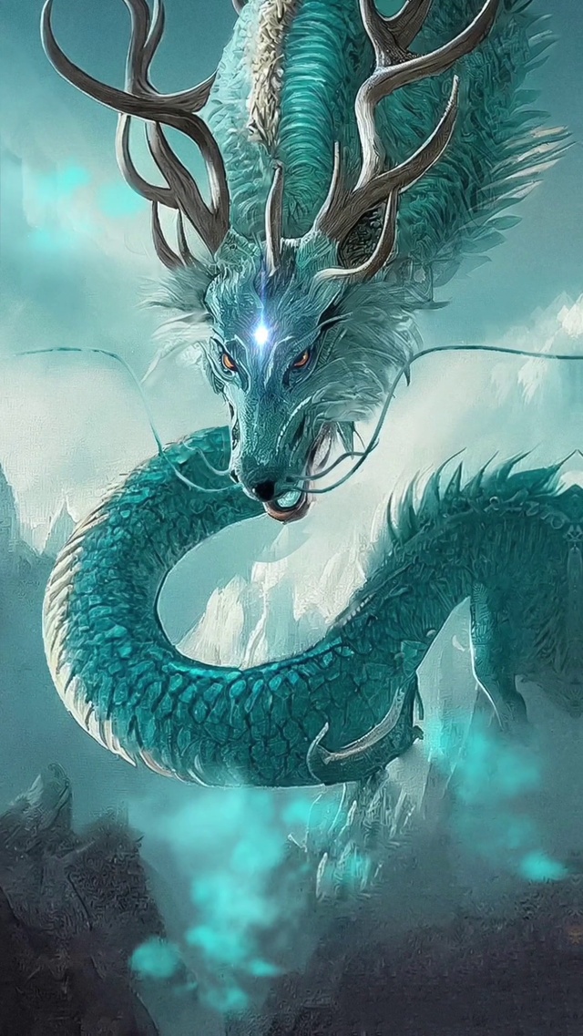 山海经神兽青龙