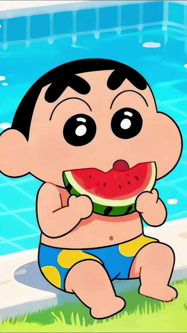 清凉夏日吃瓜小新