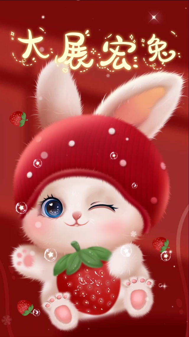 大展宏兔祝福草莓兔