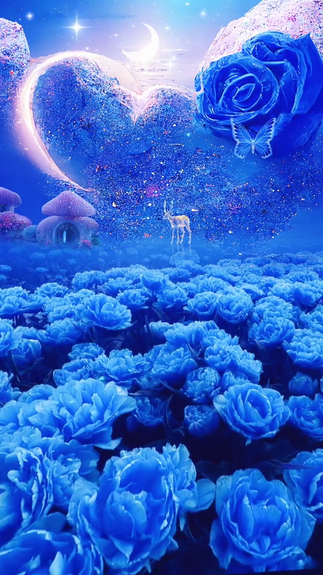 蓝色花海