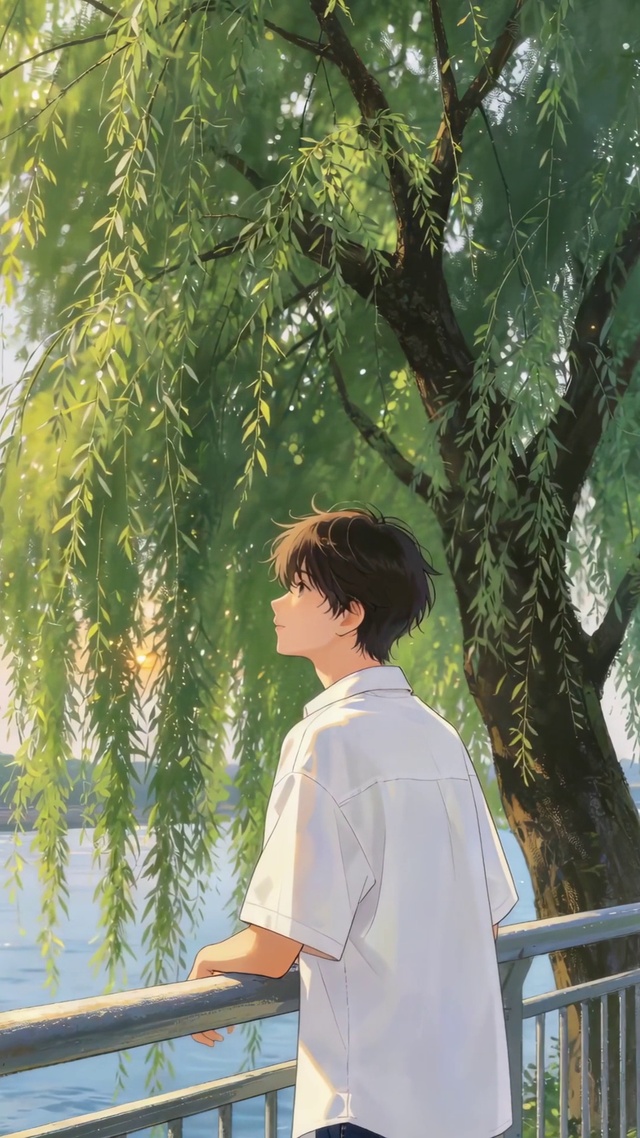 短发帅气少年